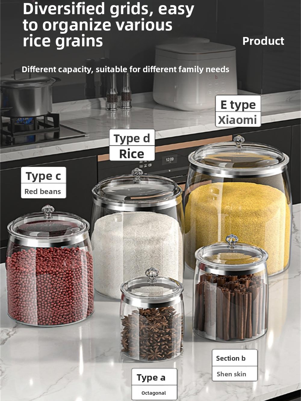 Xxl Food Storage Container - Thickened Plastic Food Grade Large Capacity