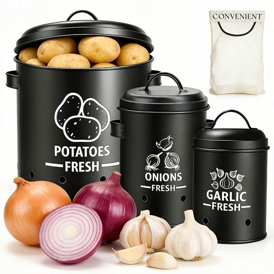 Food Storage Tank - Potato Onion Garlic Storage Bin Set