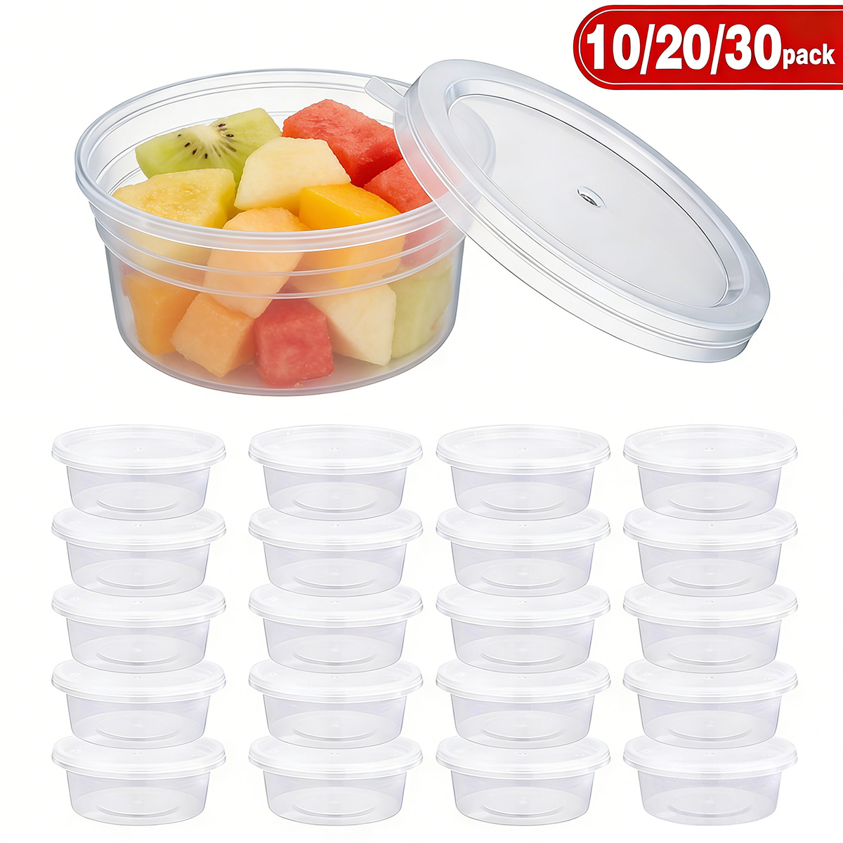 Food Storage Time - 10/20/30 Pack Small Slime Containers With