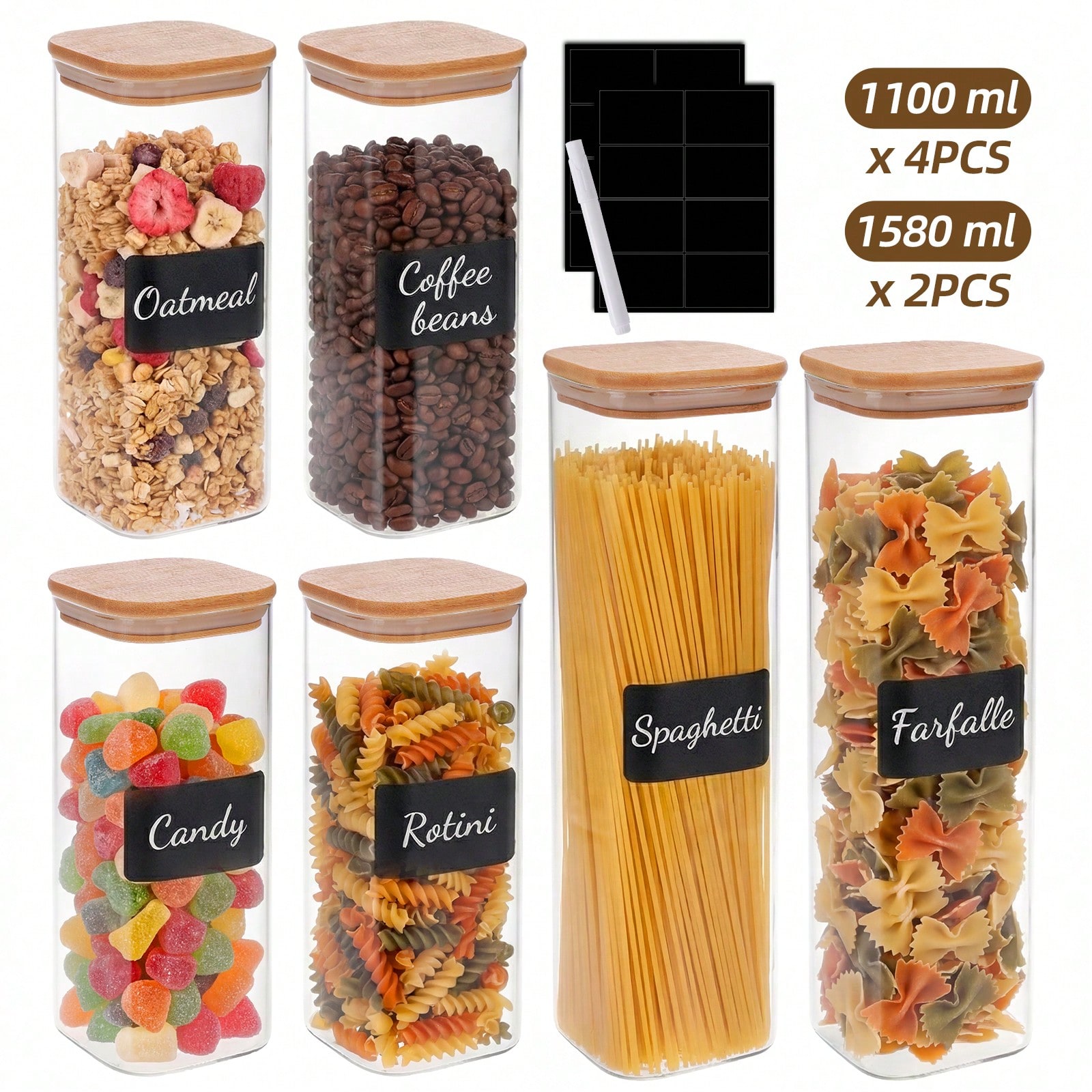6/12pcs Glass Food Storage Con - Food Storage Containers Glass review and price