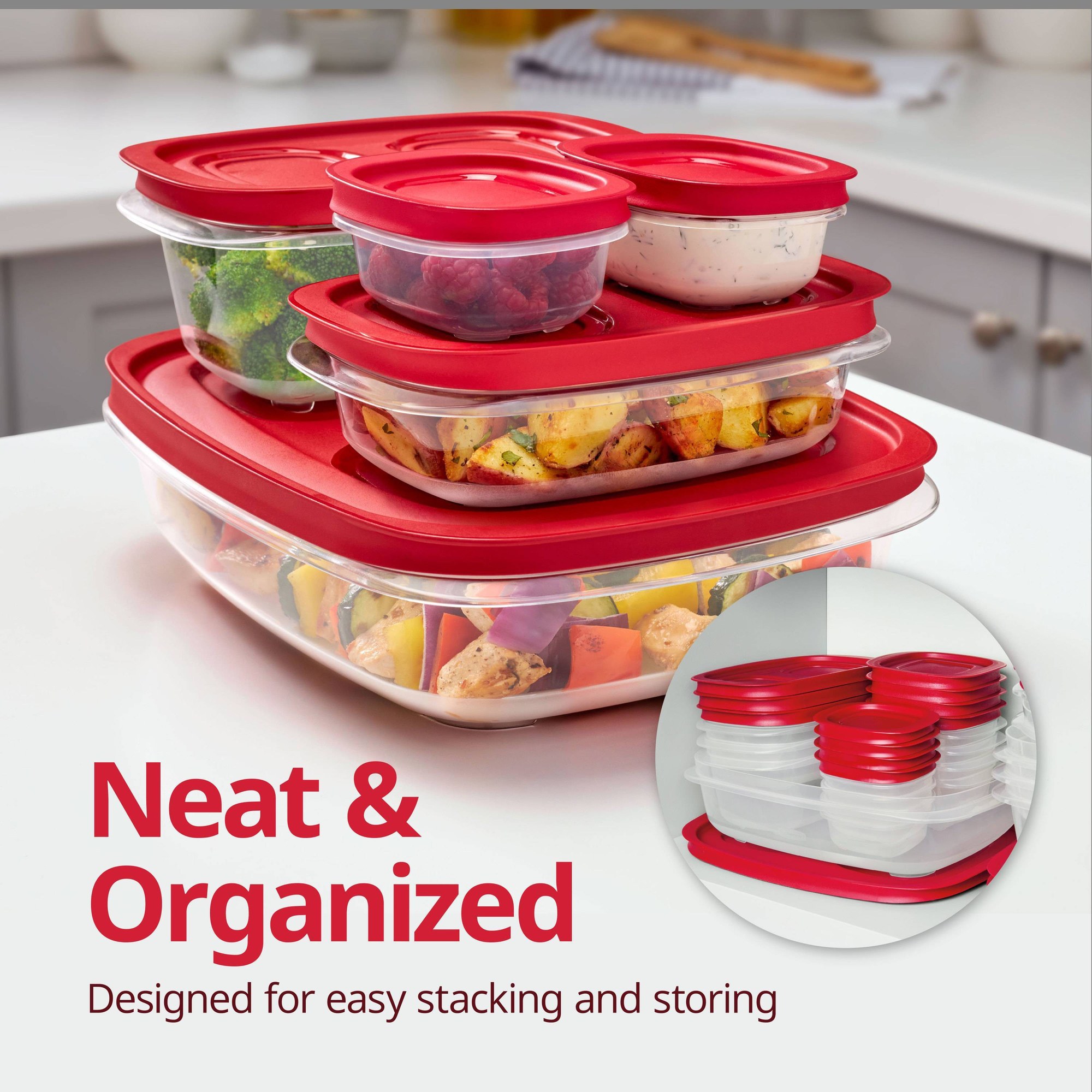Red Rectangular Food Storage C - Food Storage Prep Containers review and price