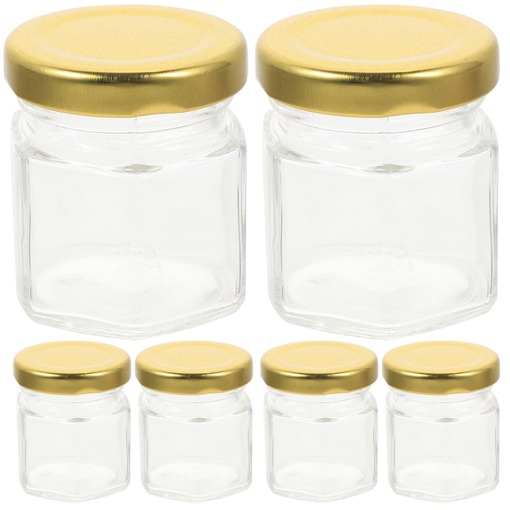 6Pcs Hexagon Shape Glass Jars  - Food Storage Glass review and price