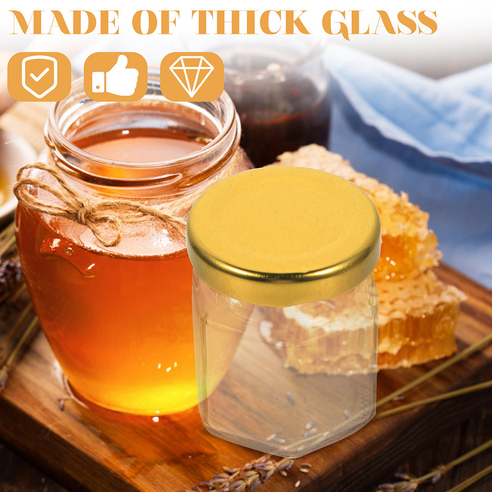 6Pcs Hexagon Shape Glass Jars  - Food Storage Glass review and price