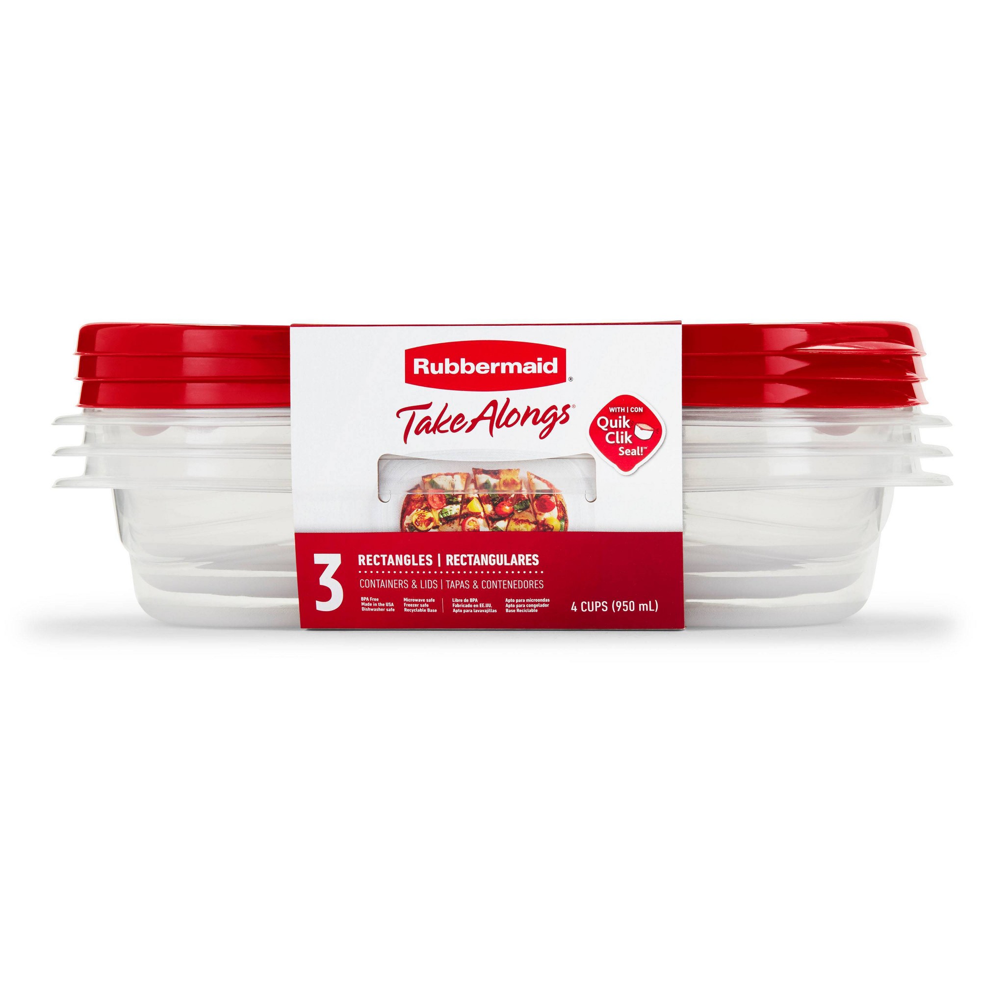 3pcs Red Rectangle Food Storag - Food Storage Prep Containers review and price