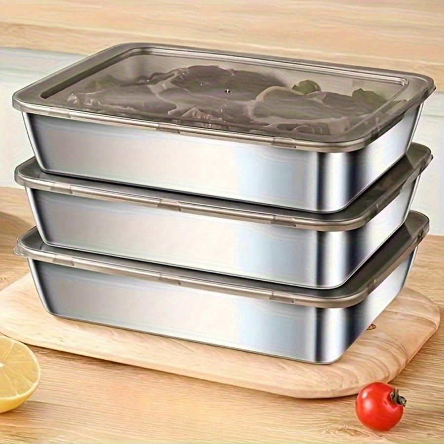 6pcs(3 Boxes+ 3 Lids) Stainles - Food Storage Prep Containers review and price