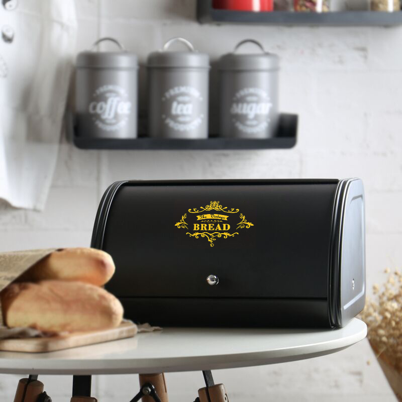 Metal Bread Box Black bread Bi - Xxl Food Storage Container review and price
