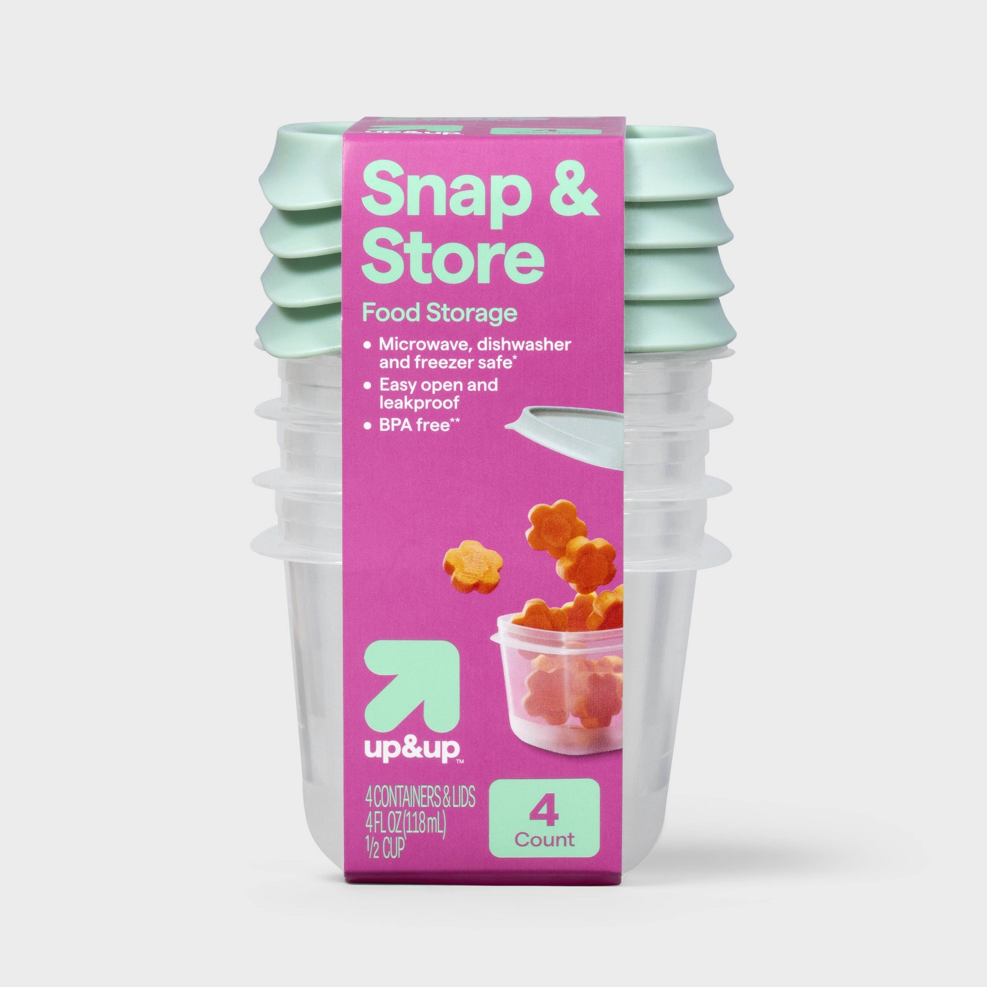 4ct Mini Square Half Cup Food  - Food Storage Prep Containers review and price