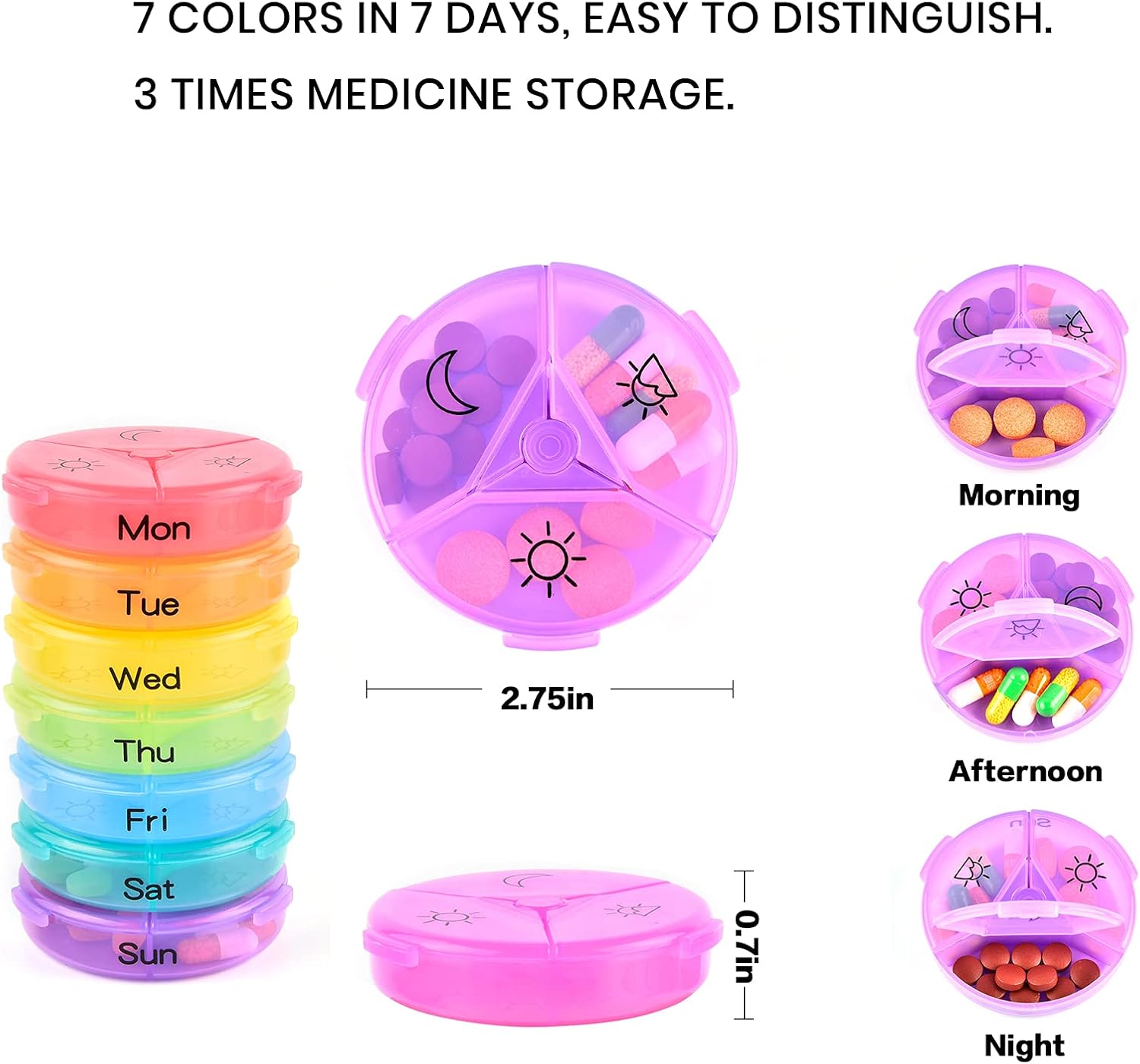 Weekly Pill Organizer 3 Times  - Xxl Food Storage Container review and price