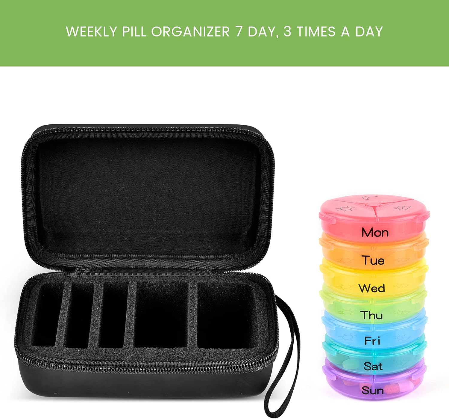 Weekly Pill Organizer 3 Times  - Xxl Food Storage Container review and price
