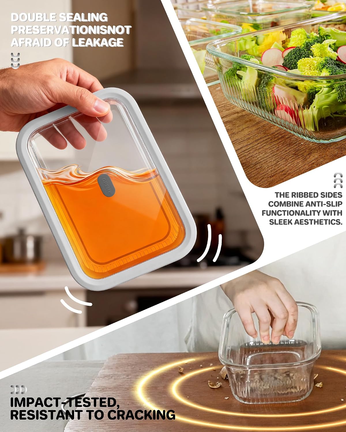 2 Pack Glass Food Storage Cont - Food Storage Containers Glass review and price