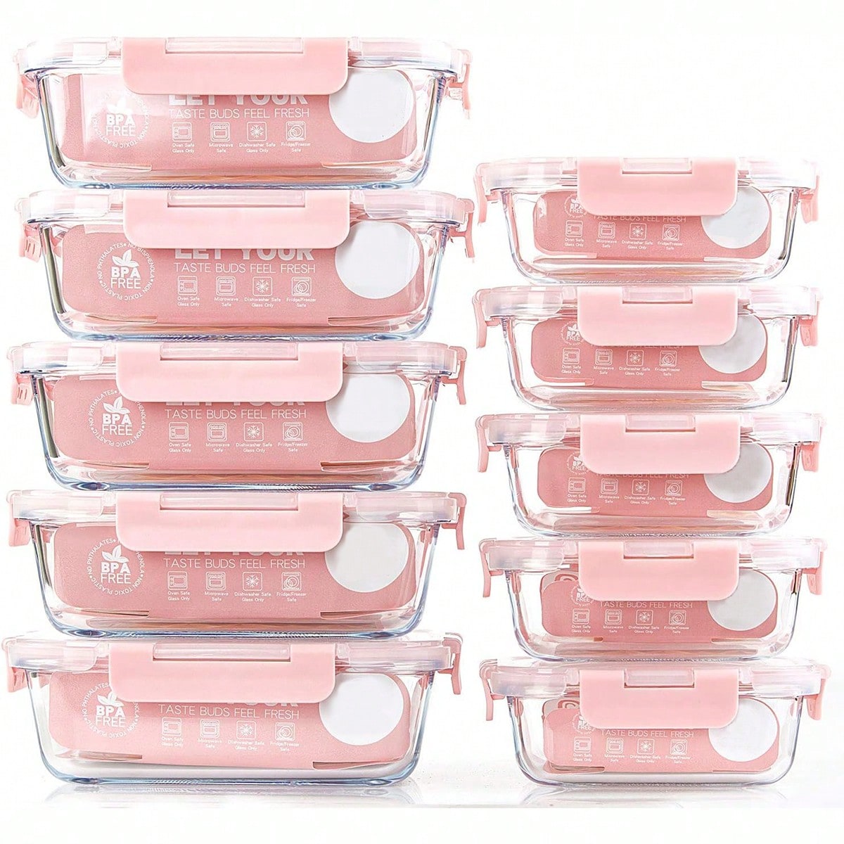 10 Pack Glass Meal Prep Contai - Food Storage Prep Containers review and price