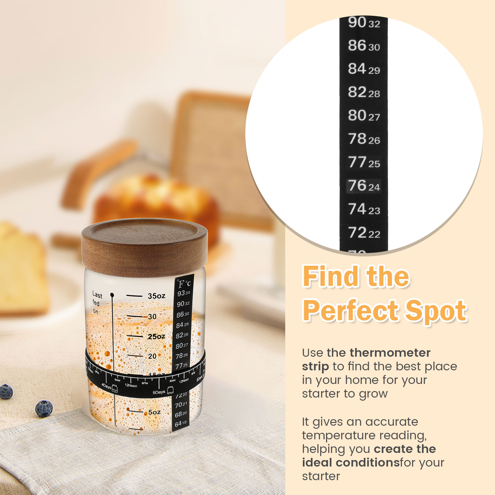 Sourdough Starter Jar Kit 1000 - Food Storage Containers Glass review and price