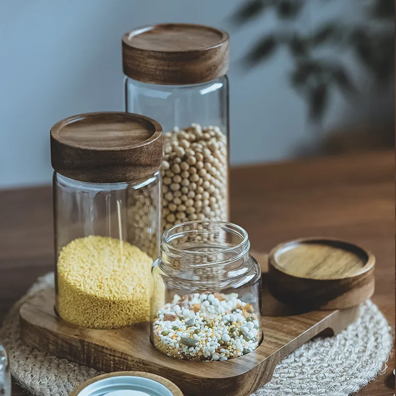 Wood Lid Orgnizer Glass Airtig - Food Storage Containers Glass review and price