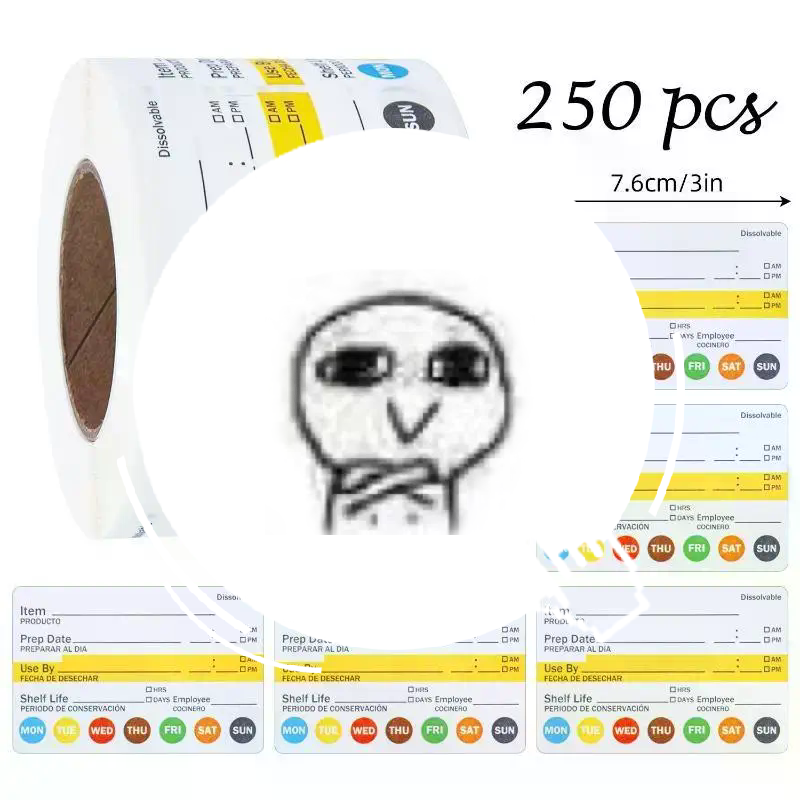 No Residue Food Date Labels 25 - Food Storage Prep Containers review and price