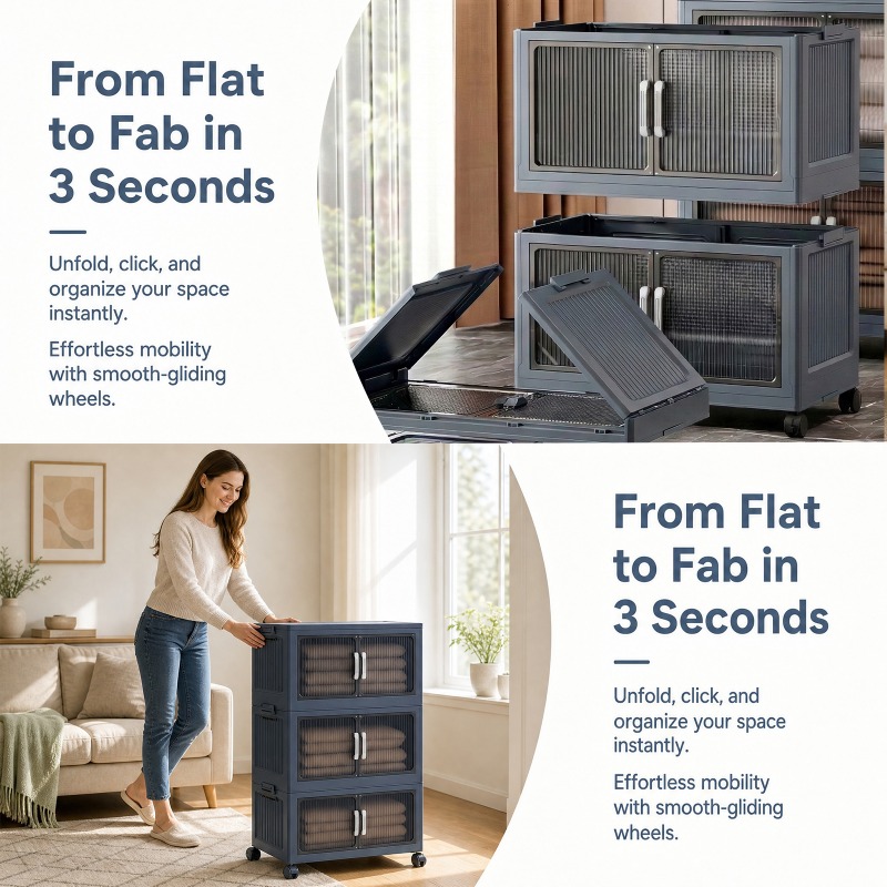 3‑Tier Foldable Plastic Storag - Food Storage Tank review and price
